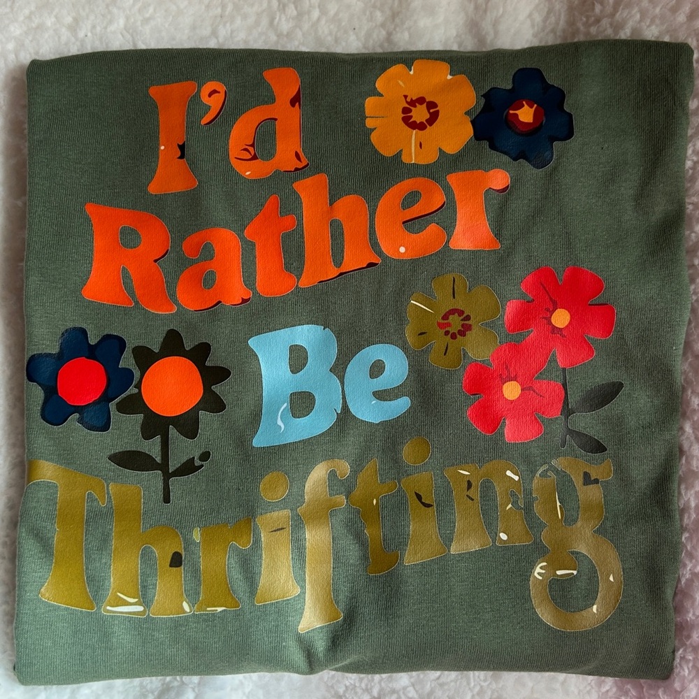 Graphic Tee with Colorful Floral Design